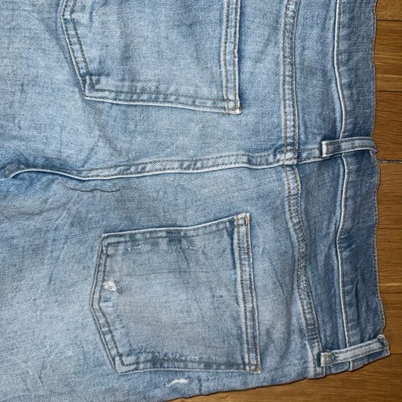 Zara Women's Size 4 Blue Skinny Leg Distressed Medium Wash Cotton Blend Jeans - Picture 10 of 15